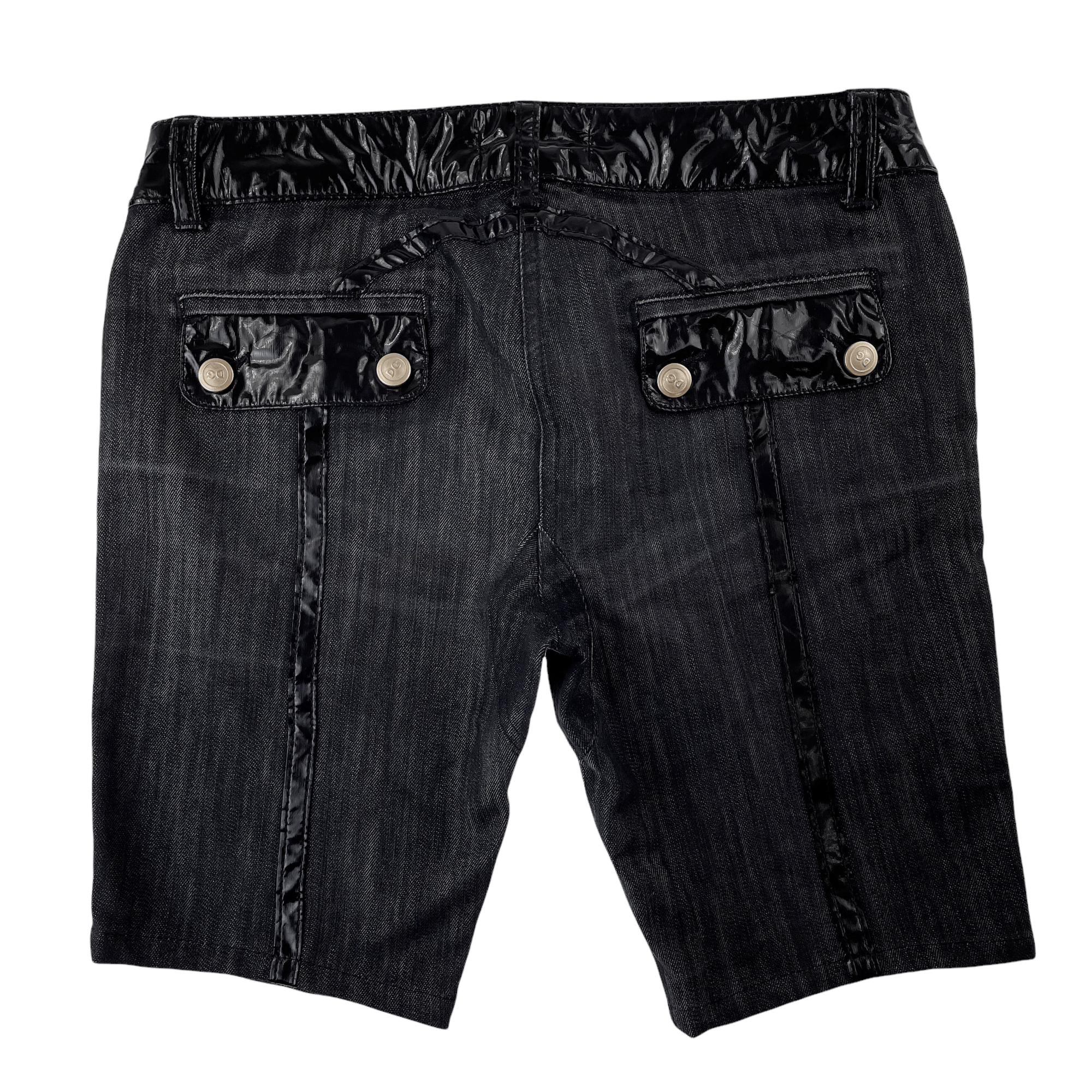 Dolce and Gabbana leather panel shorts W30 - second wave vintage store