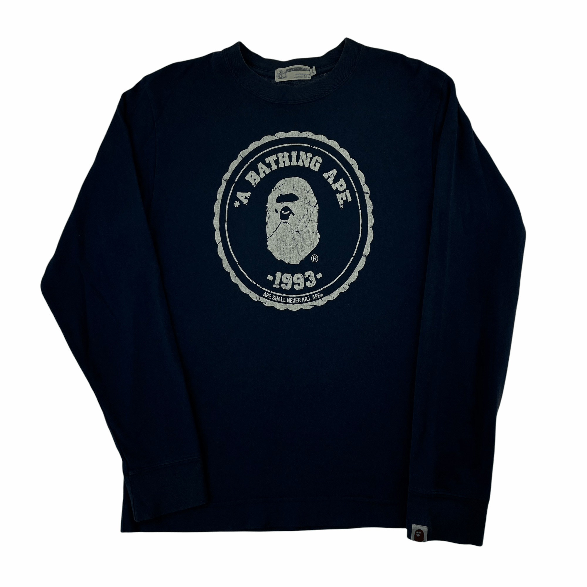 Vintage Bape jumper sweatshirt Crewneck size S - second wave vintage store
