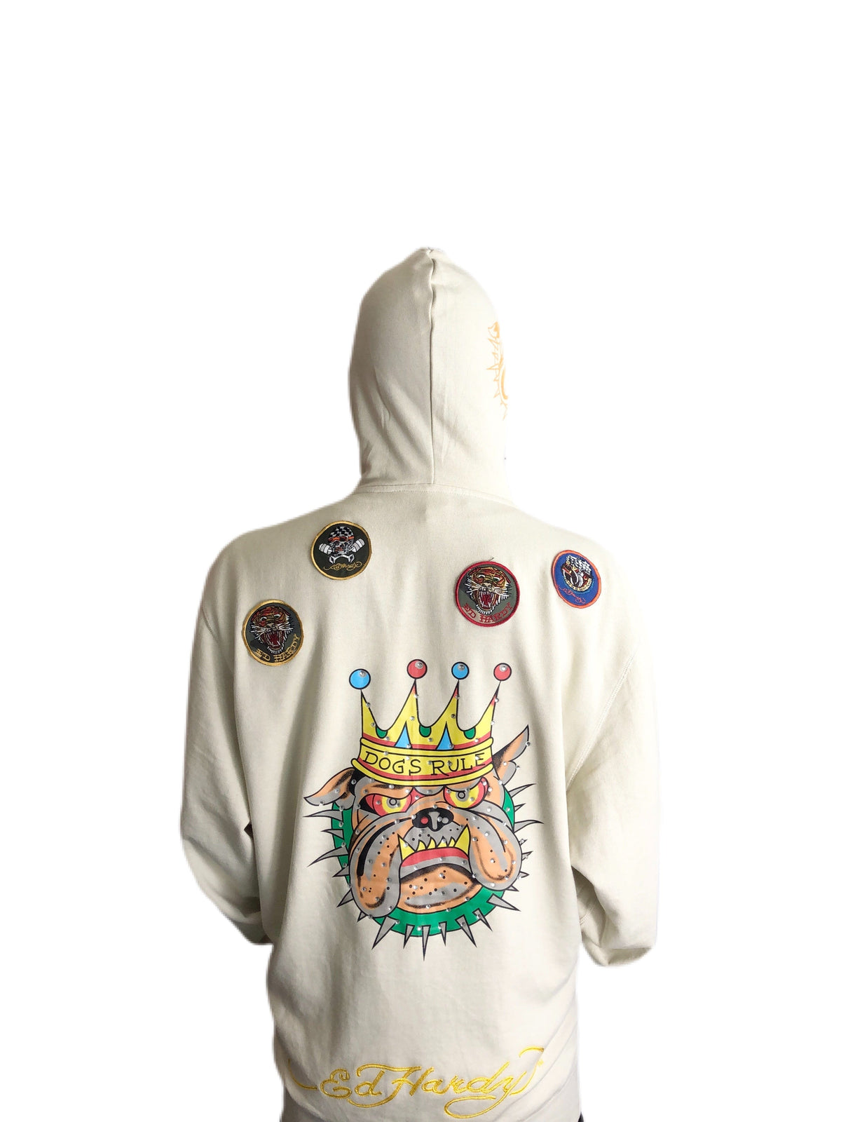 BRAND NEW WITH TAGS ED HARDY ZIP DOGS RULE HOODIE SIZE XXL - second wave vintage store