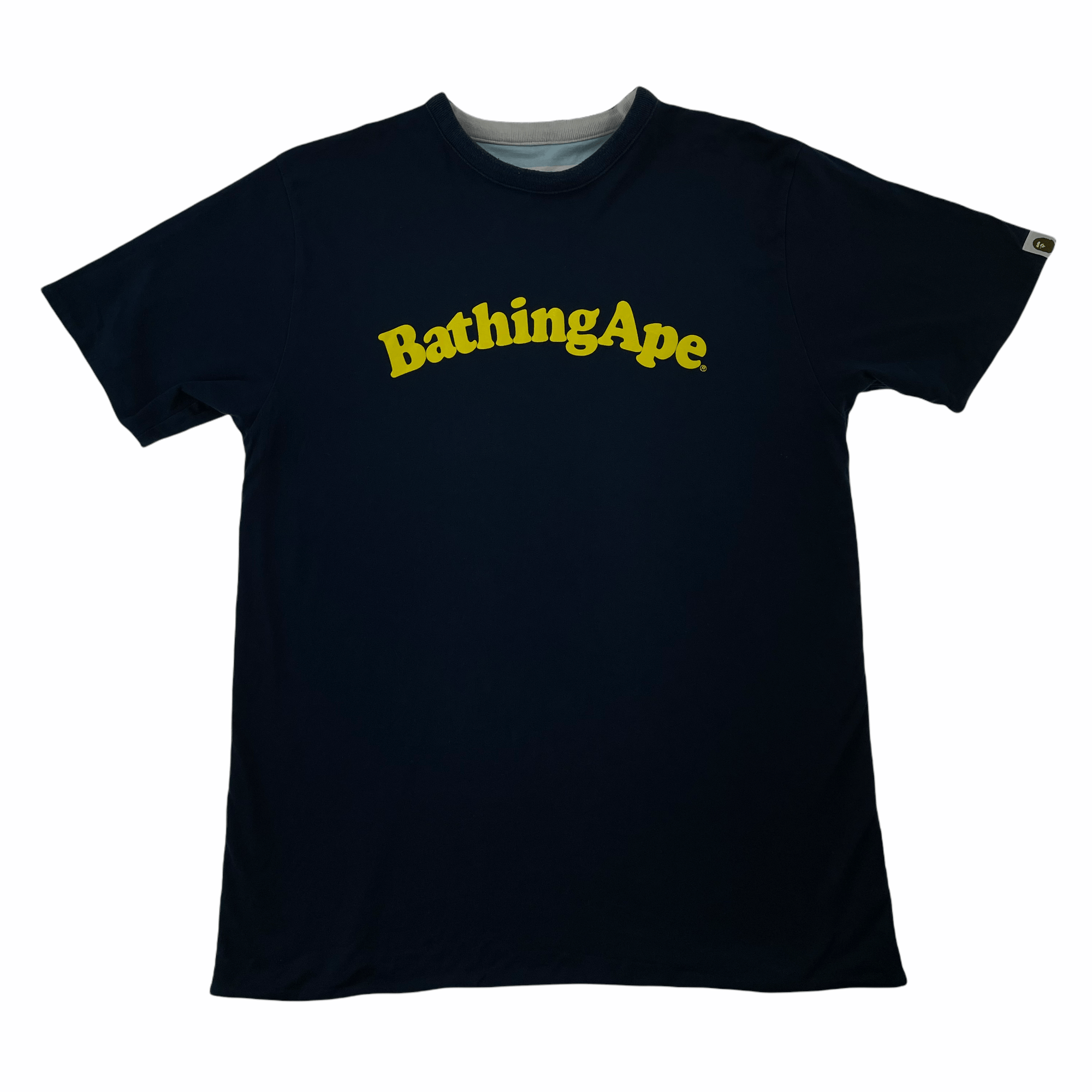 Vintage Bape reversible logo t shirt size L - second wave vintage store