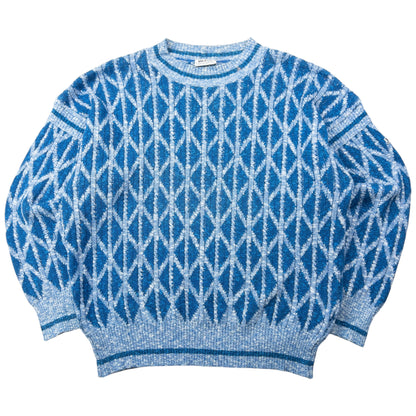 Vintage 80s Hugo Boss Pattern Knit Jumper Size L