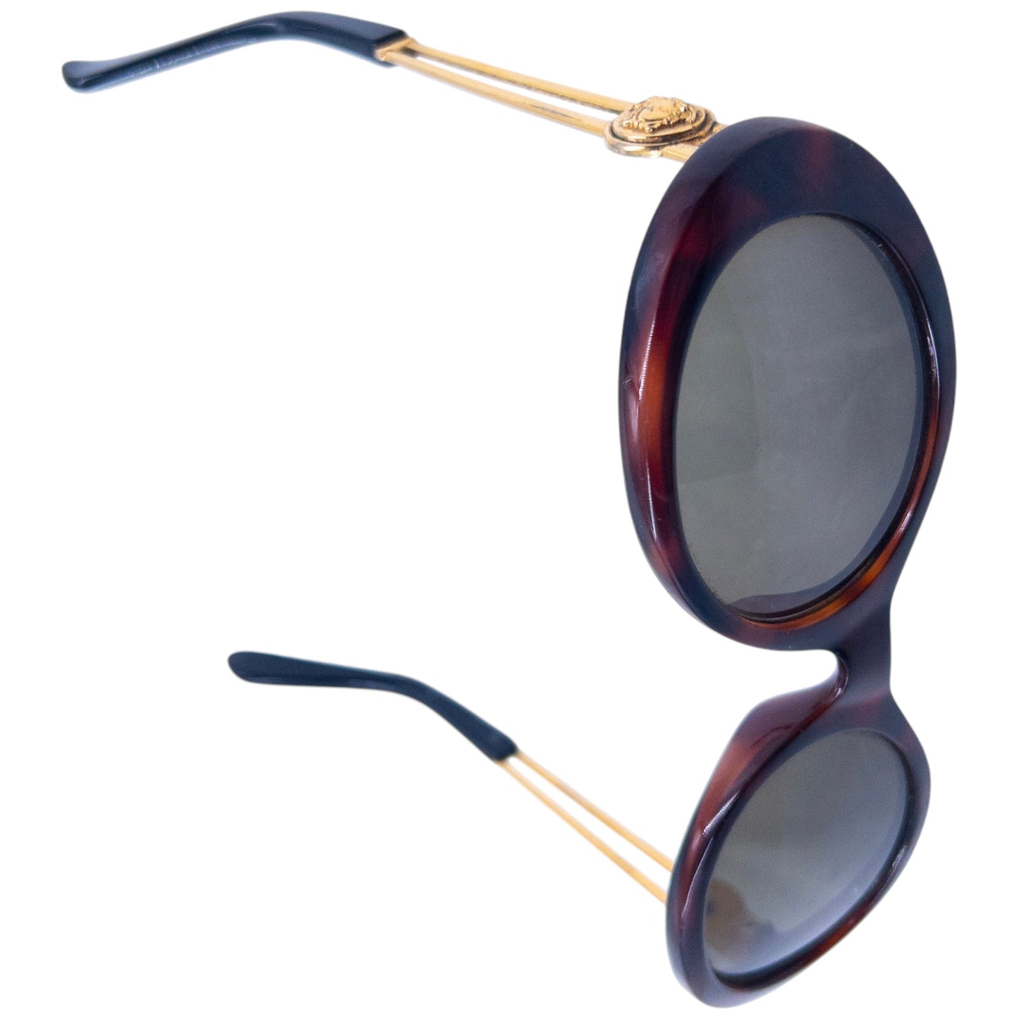 Vintage 1996 Versace Tortoise Shell Medusa Sunglasses