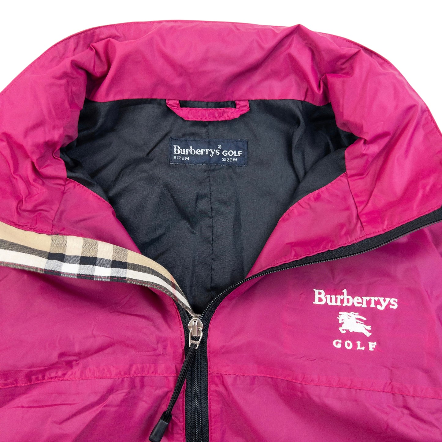 Vintage 90s Burberry Golf Packable Jacket Size M