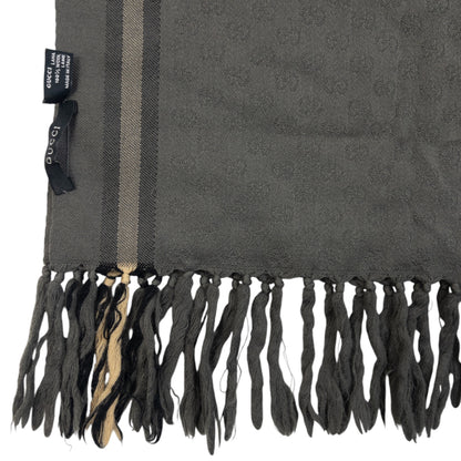 Vintage 2000s Gucci Monogram Wool Tassel Scarf
