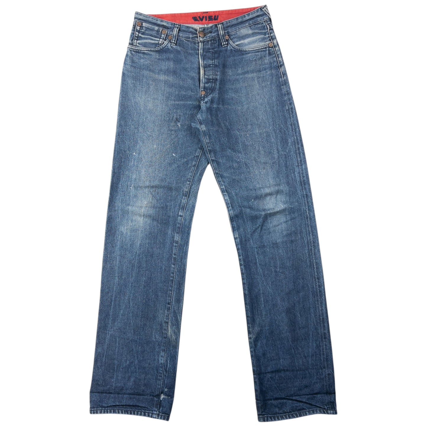 Vintage 2000s Evisu Embossed Double Gull Japanese Denim Jeans Size W30
