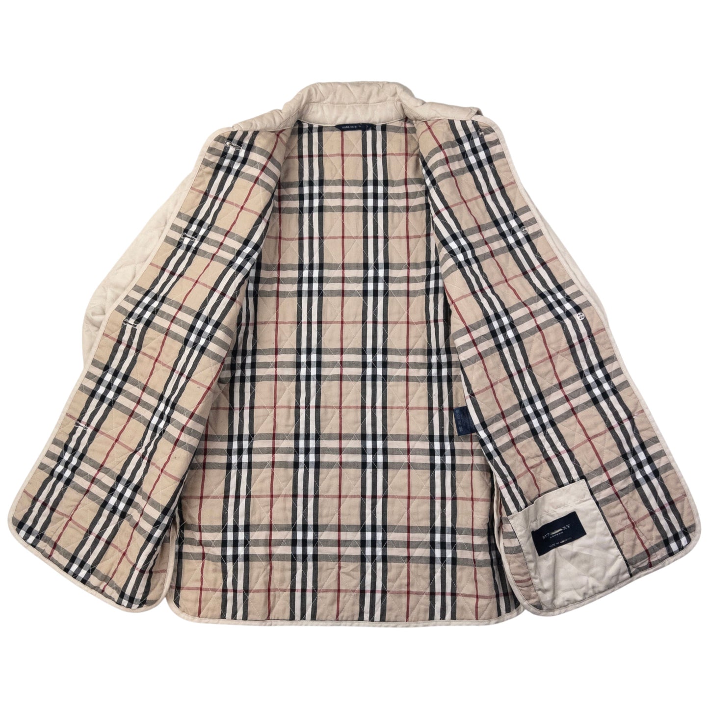 Vintage Burberry Nova Check Lined Quilted Jacket Womens Size L