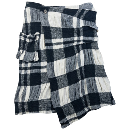 Vintage 90s Plantation By Issey Miyake Checkered Wrap Skirt Womens Size W32