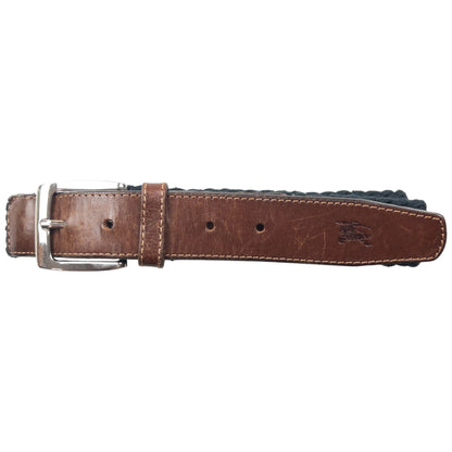 Vintage 2000s Burberry Braided Leather Belt Size L