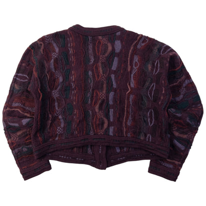 Vintage 2000s Coogi Knit Cardigan in purple (wool), photo 2