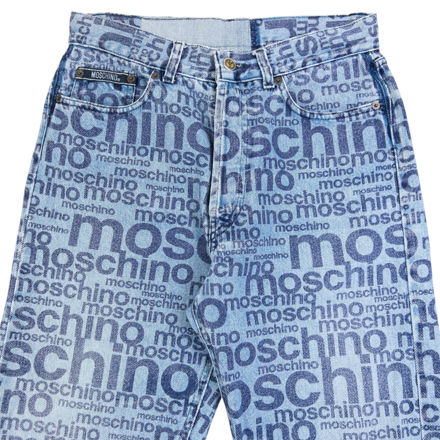 Vintage 2000s Moschino Jeans Monogram Denim Jeans Size W28