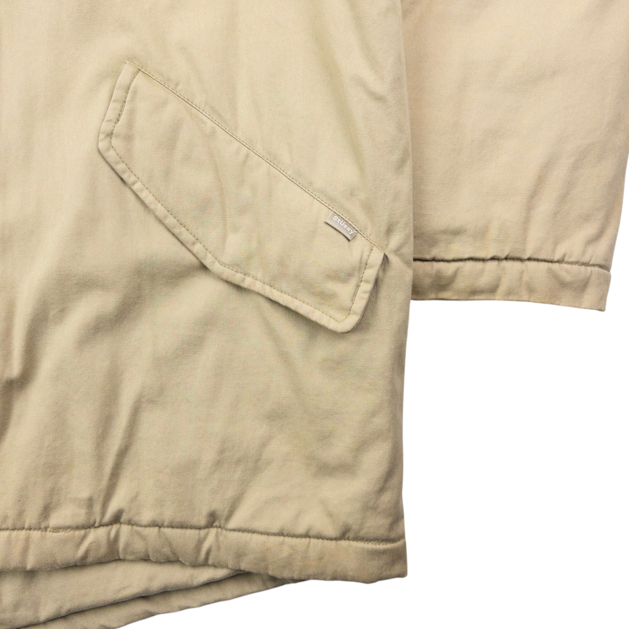 Vintage Stussy Fur Hood Padded Zip Up Jacket Size L