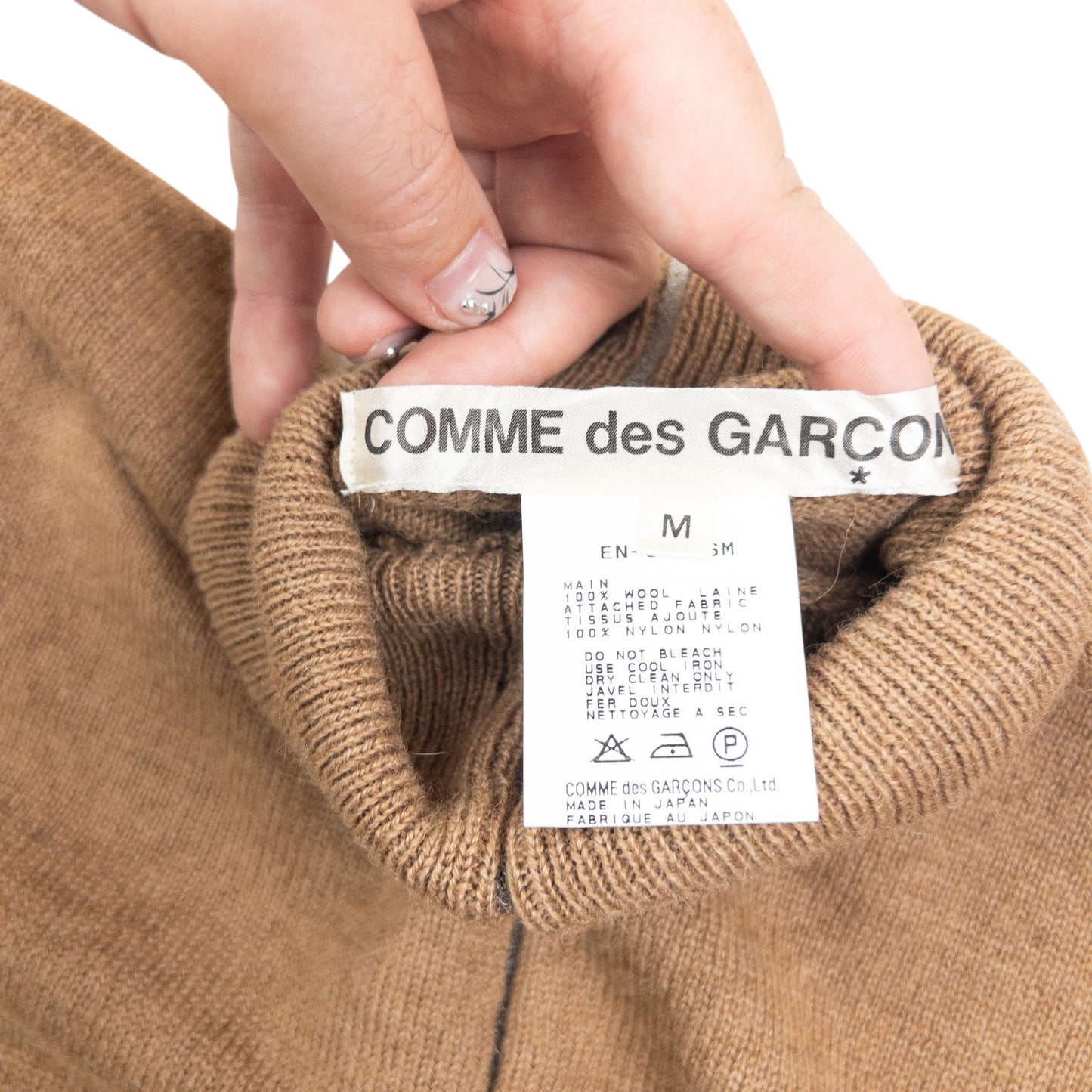 Vintage 90s Comme Des Garçons Knit Turtleneck Jumper Size S