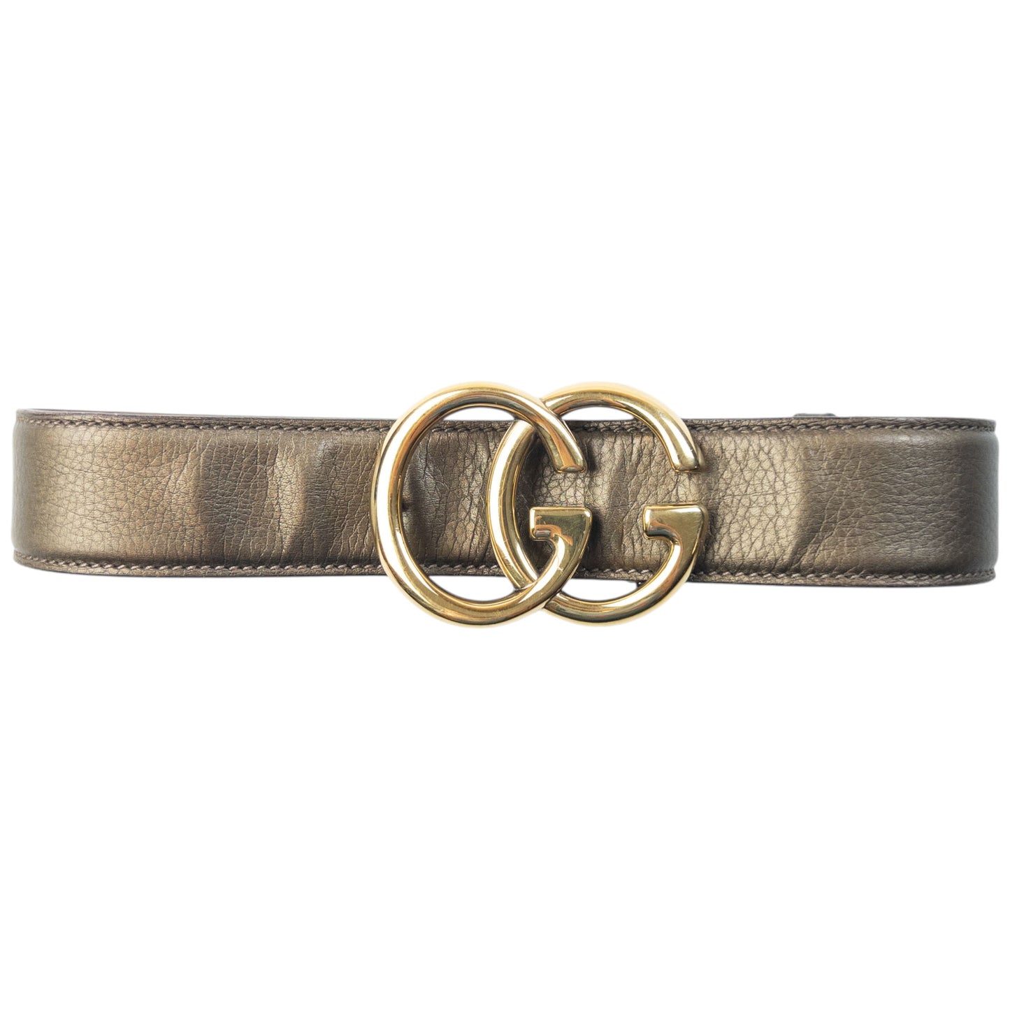 Vintage 2000s Gucci Metallic Leather Belt Size S