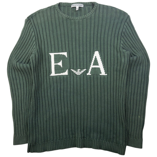 Vintage Emporio Armani Ribbed Knit Jumper Womens Size S