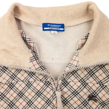 Vintage 2000s Burberry Blue Label Nova Check Zip Up Sweatshirt Womens Size M