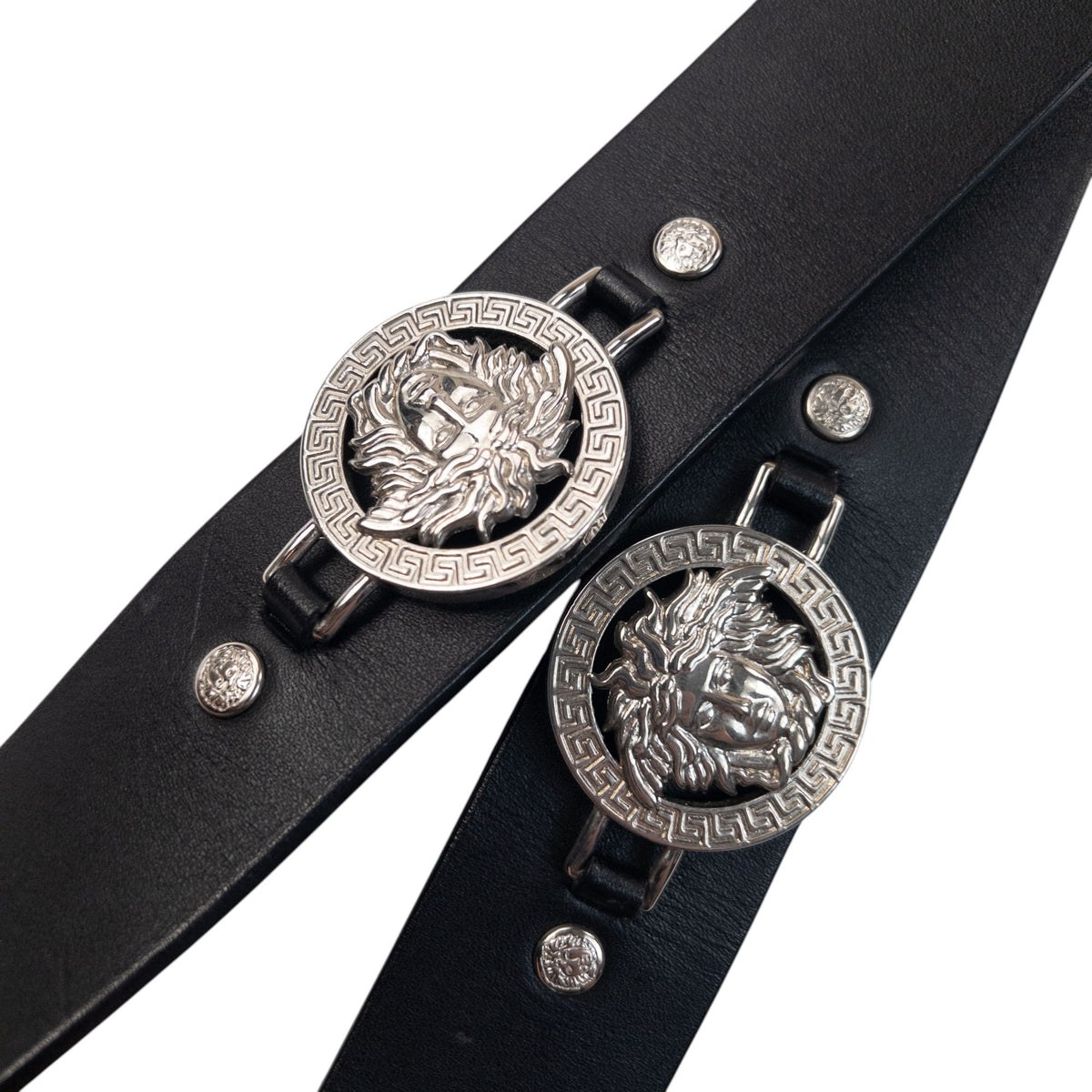 Vintage 90s Gianni Versace Embossed Leather Belt Size L