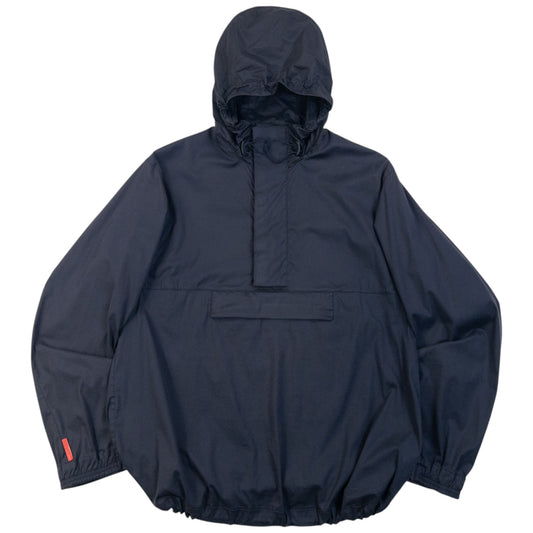 Vintage 2000s Prada Sport Q Zip Jacket in navy, embossed fastenings