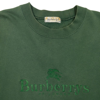 Vintage 90s Burberry Embroidered Sweatshirt Size S