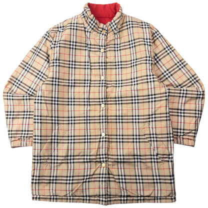 Vintage 90s Burberry Nova Check Quilted Reversible Jacket Size M