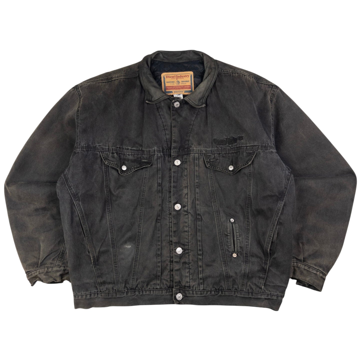 Vintage Diesel Industry Button Up Denim Jacket Size XL