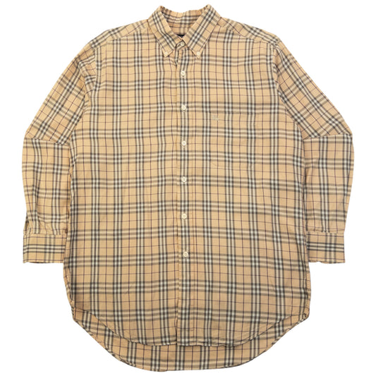 Vintage 2000s Burberry Nova Check Long Sleeve Button Up Shirt Size M
