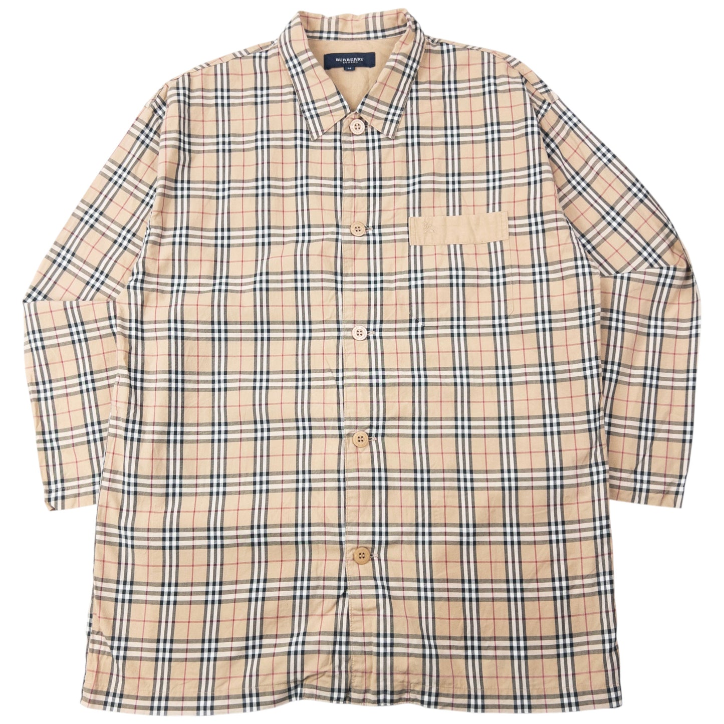 Vintage 2000s Burberry Nova Check Long Sleeve Button Up Shirt Size M