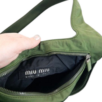 Vintage 2000 Miu Miu Crossbody Bag in green, photo 6