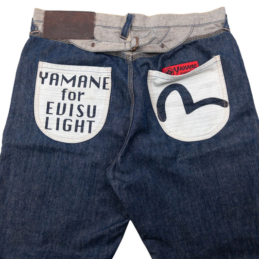 Vintage 90s Evisu Yamane Gull Text Japanese Denim Jeans Size W37