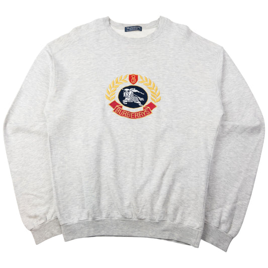 Vintage 90s Burberry Embroidered Sweatshirt Size M