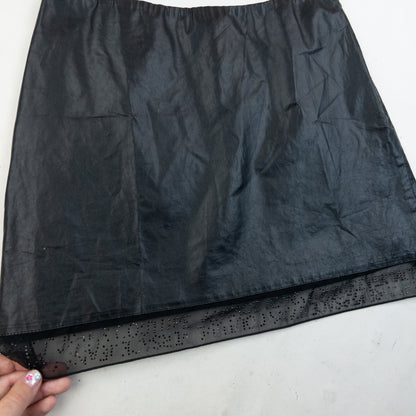 Vintage 2000s Versace Jeans Couture Faux Leather Mini Skirt Womens Size W26