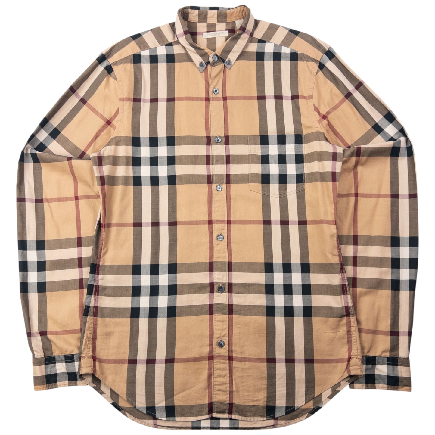 Vintage Burberry Brit Nova Check Long Sleeve Button Up Shirt Size S