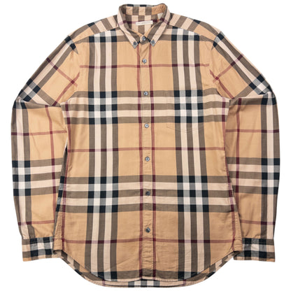 Vintage Burberry Brit Nova Check Long Sleeve Button Up Shirt Size S