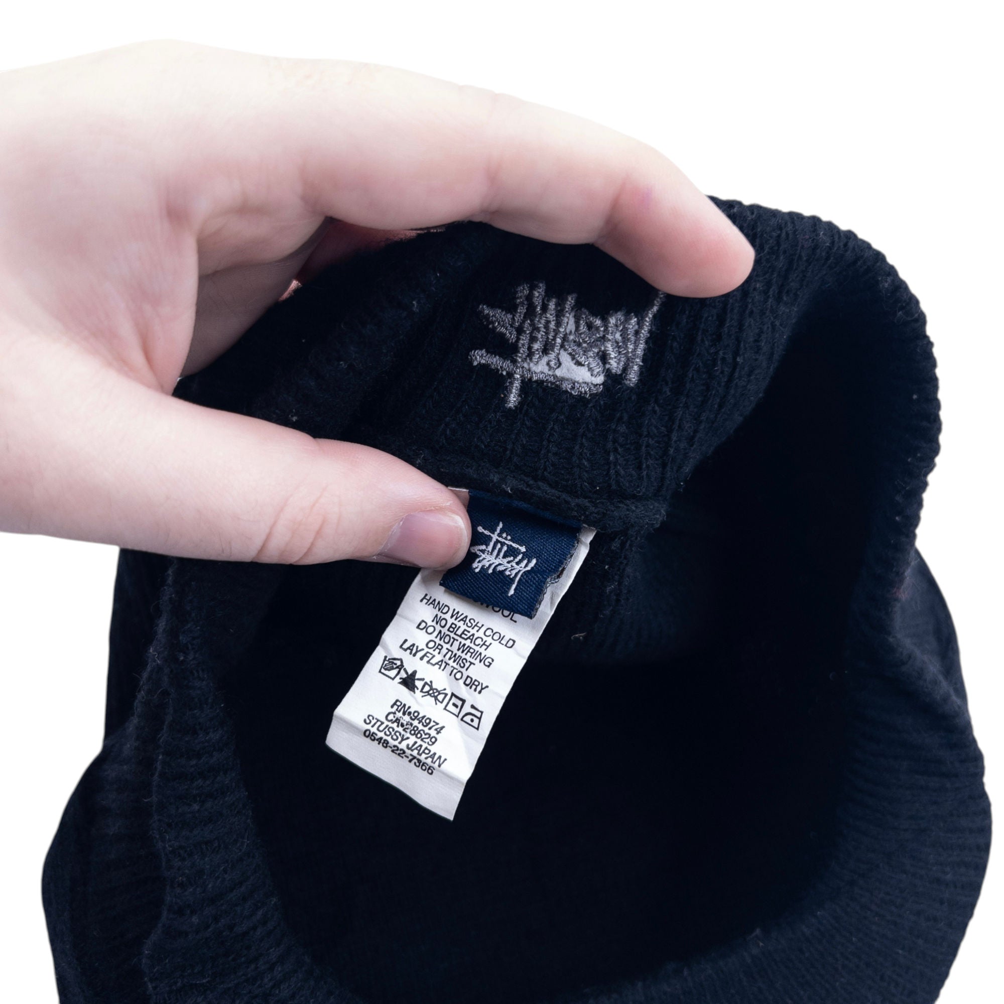 Vintage 2000s Stussy Ribbed Wool Flat Cap Hat