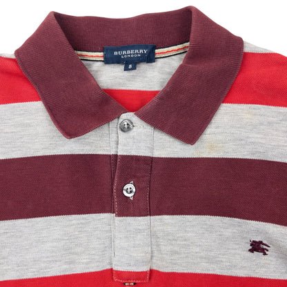 Vintage 2000s Burberry Striped Long Sleeve Polo Shirt Size L