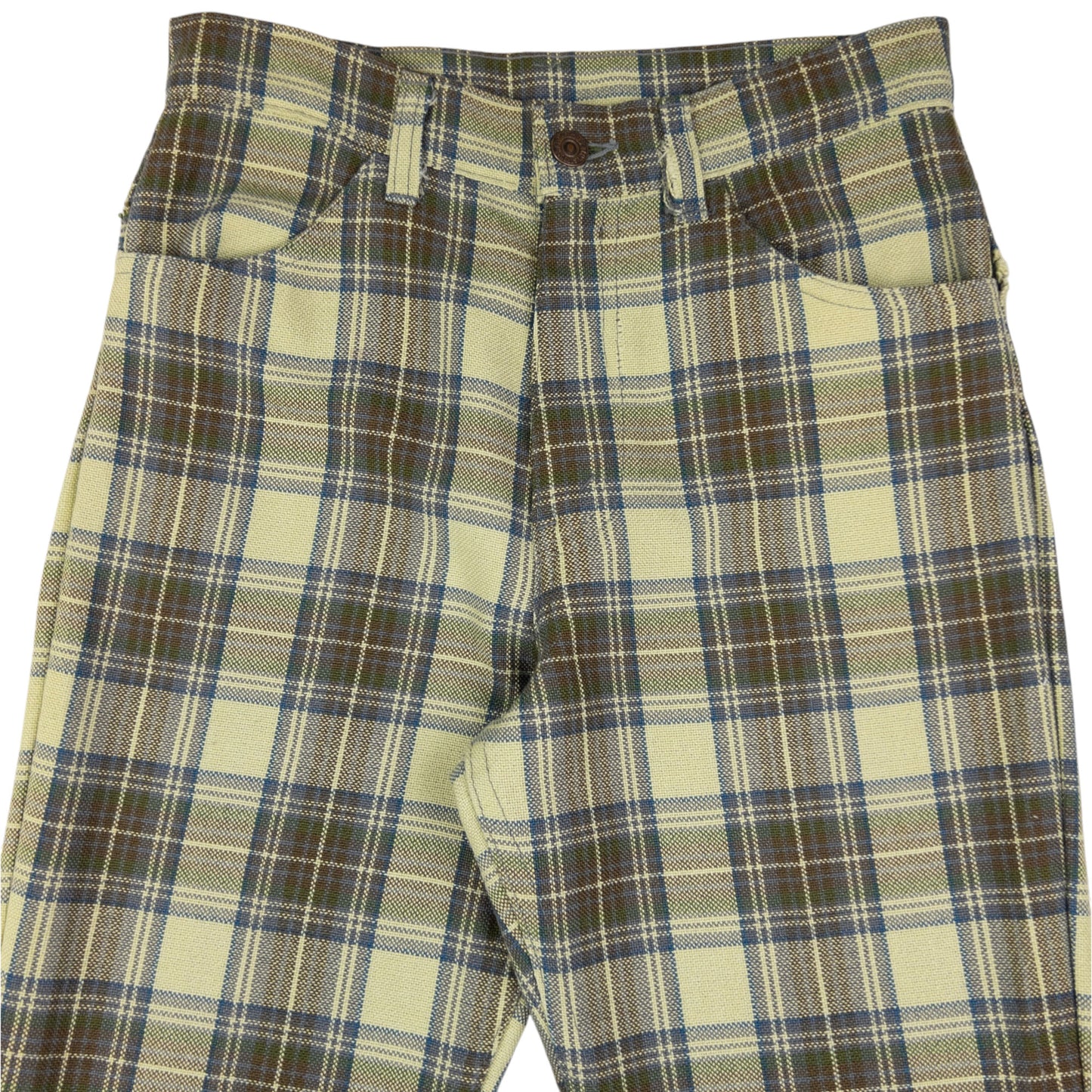 Vintage Levi's Sta Prest Big E Checkered Trousers Size W26