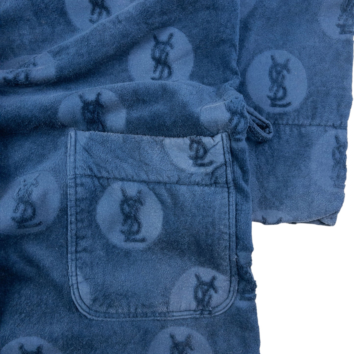 Vintage YSL Yves Saint Laurent Monogram Dressing Gown Size XL