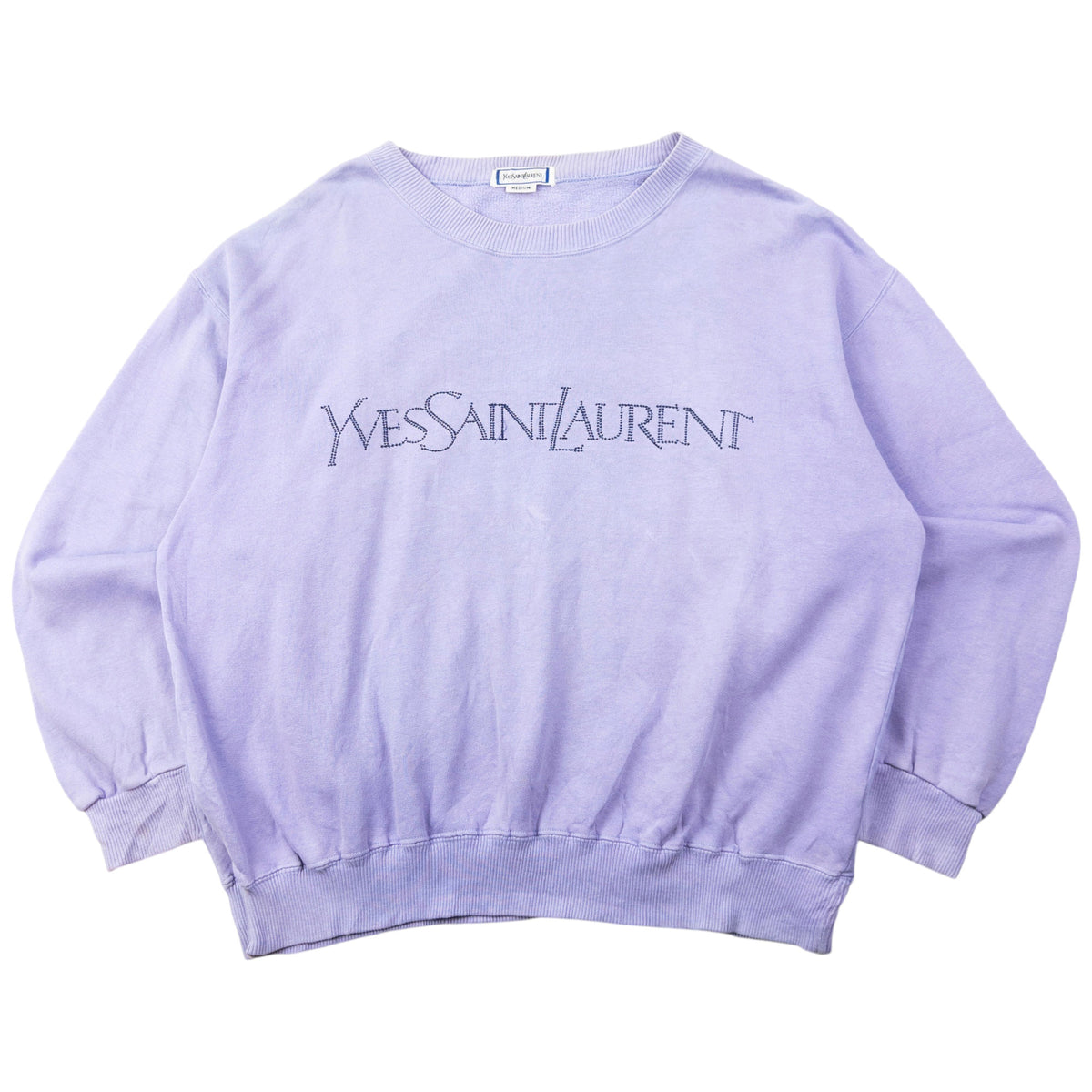 Vintage 80s YSL Yves Saint Laurent Embroidered Sweatshirt Size L