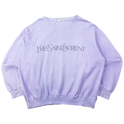 Vintage 80s YSL Yves Saint Laurent Embroidered Sweatshirt Size L