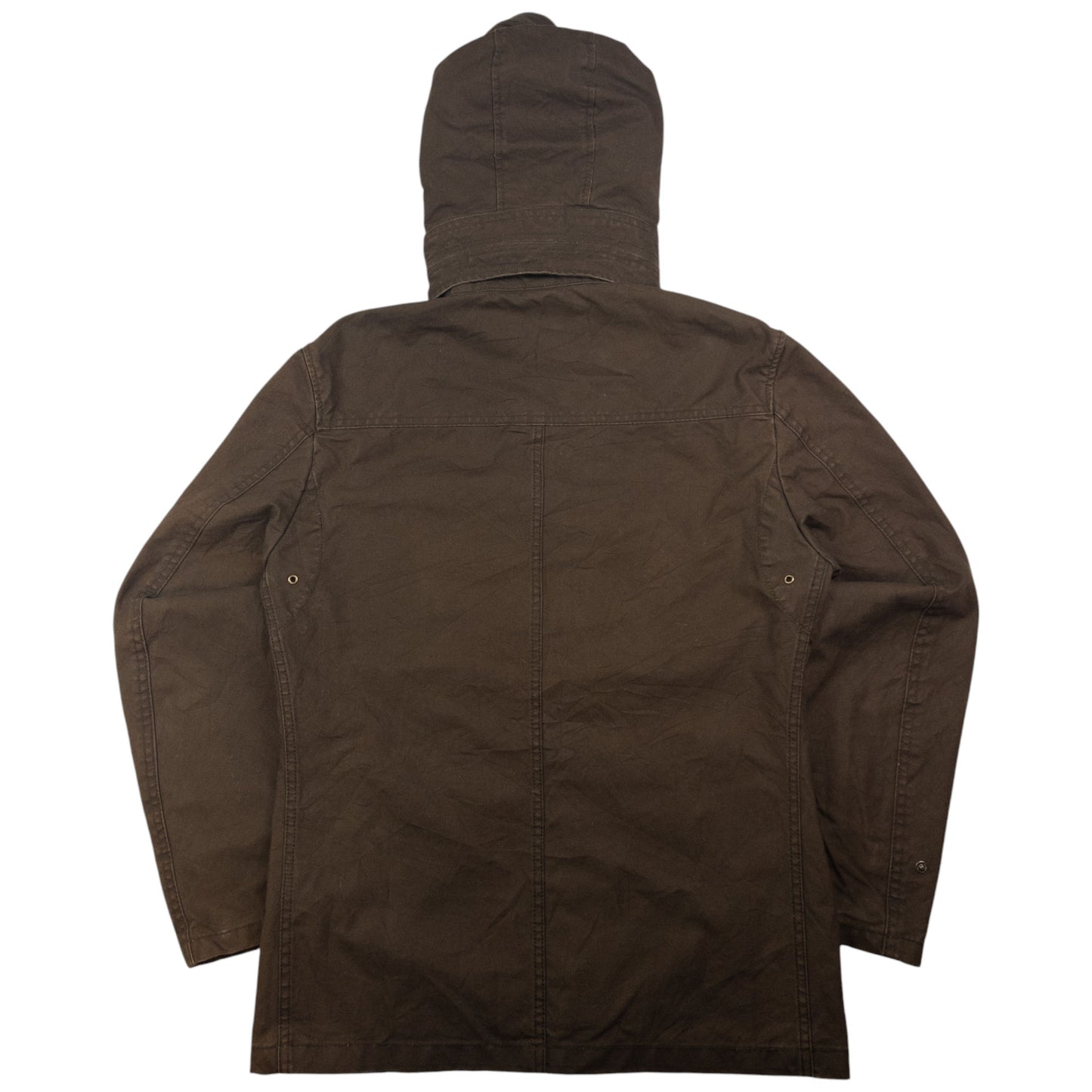 Vintage PPFM Fur Hood Zip Up Cargo Jacket Size S