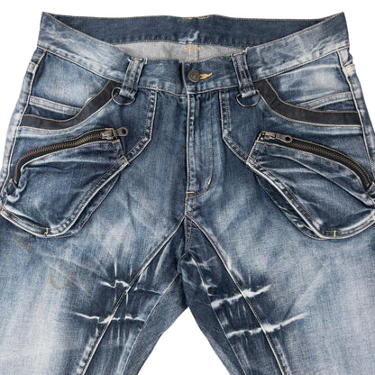 Vintage 2000s PPFM Curved Stacked Leg Denim Jeans Size W32