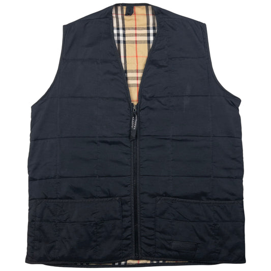 Vintage Burberry Nova Check Lined Quilted Gilet Size S