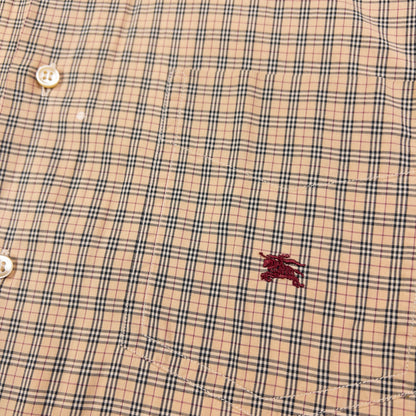 Vintage Burberry Nova Check Long Sleeve Button Up Shirt Size M