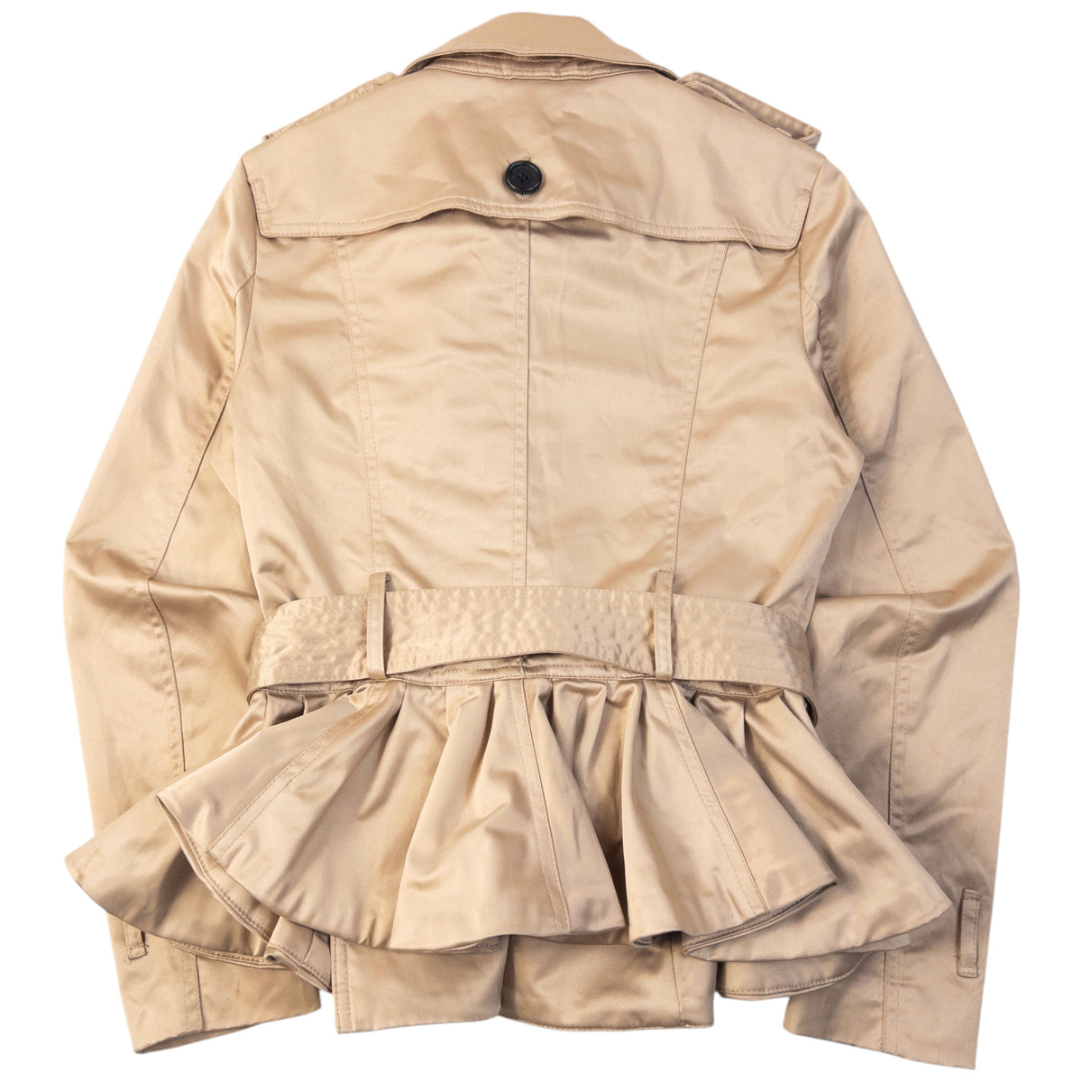 Vintage Burberry Brit Nova Check Lined Belt Waist Jacket Womens Size XS