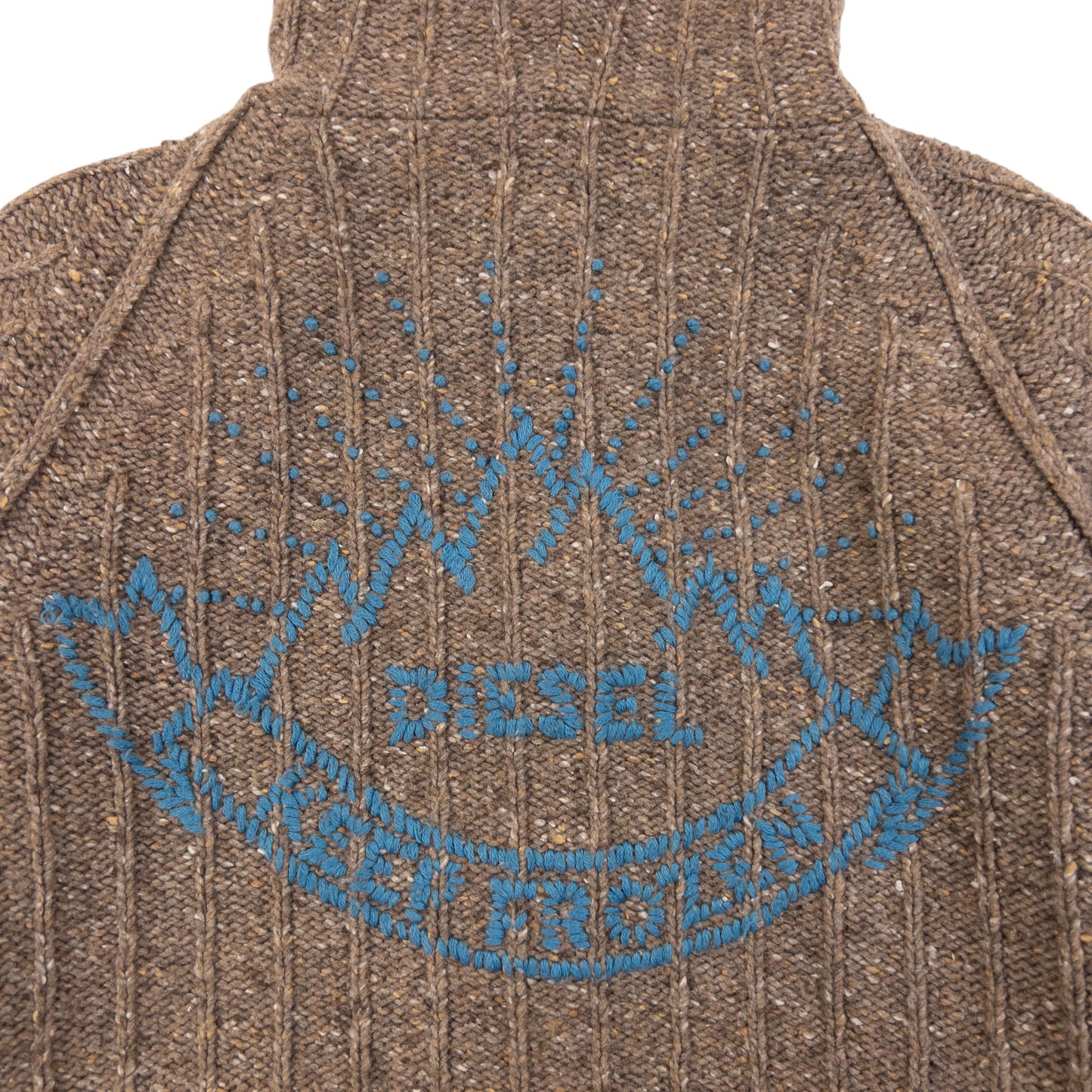 Vintage 2000s Diesel Keep Frozen Reversible Wool Knit Jacket Size M