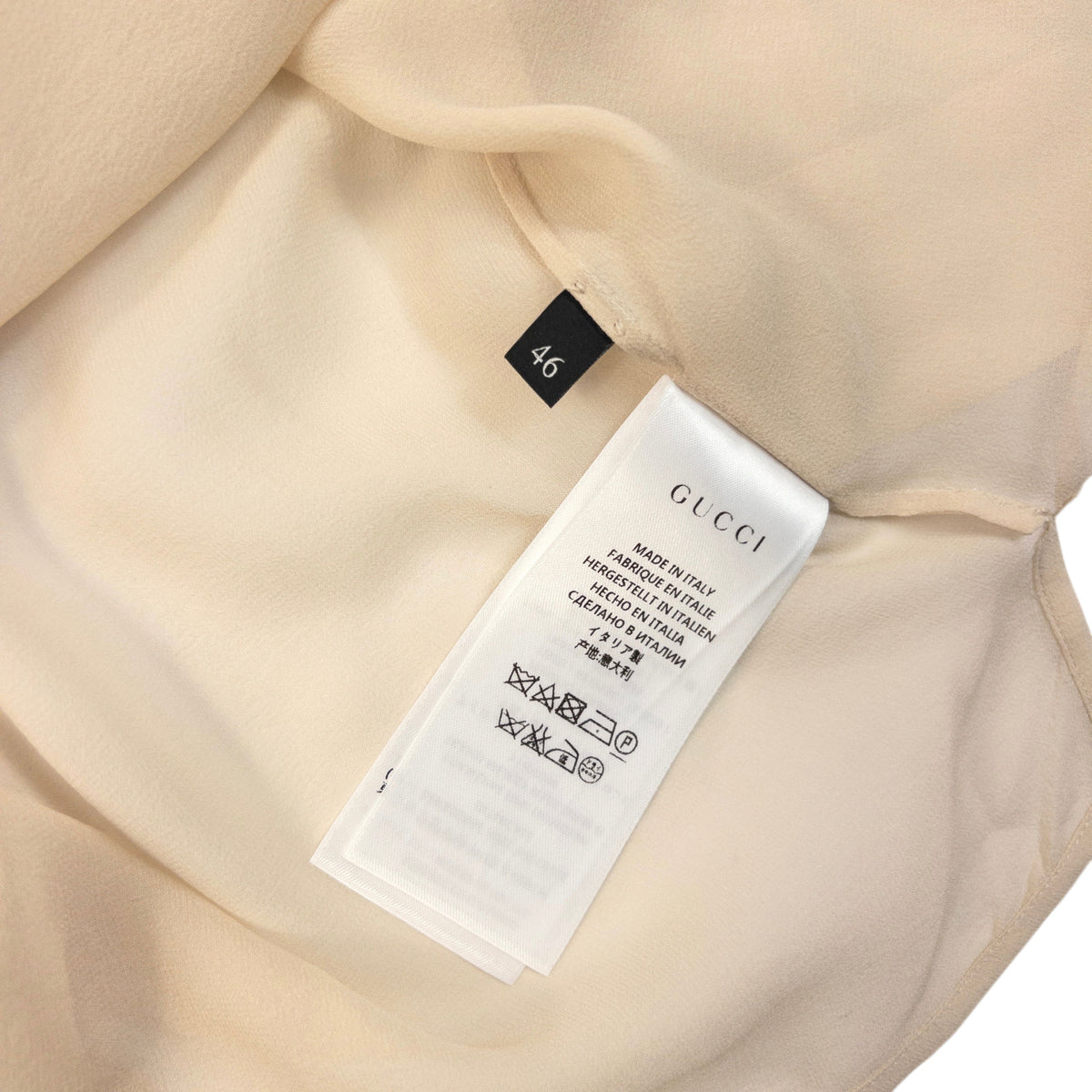 Vintage 2000s Gucci Sheer Silk Button Up Blouse Womens Size L
