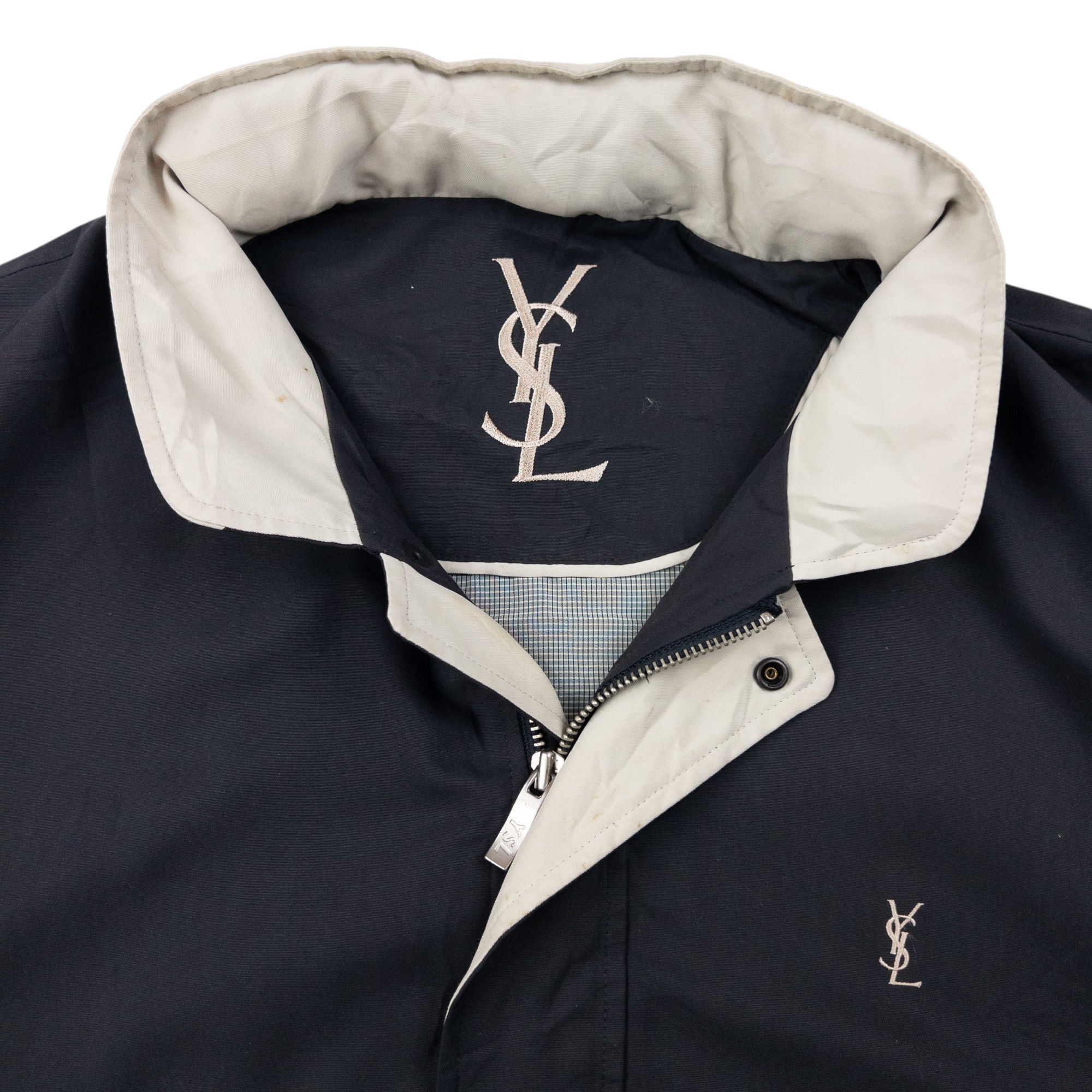 Vintage 2000s YSL Yves Saint Laurent Zip Up Jacket Size XL