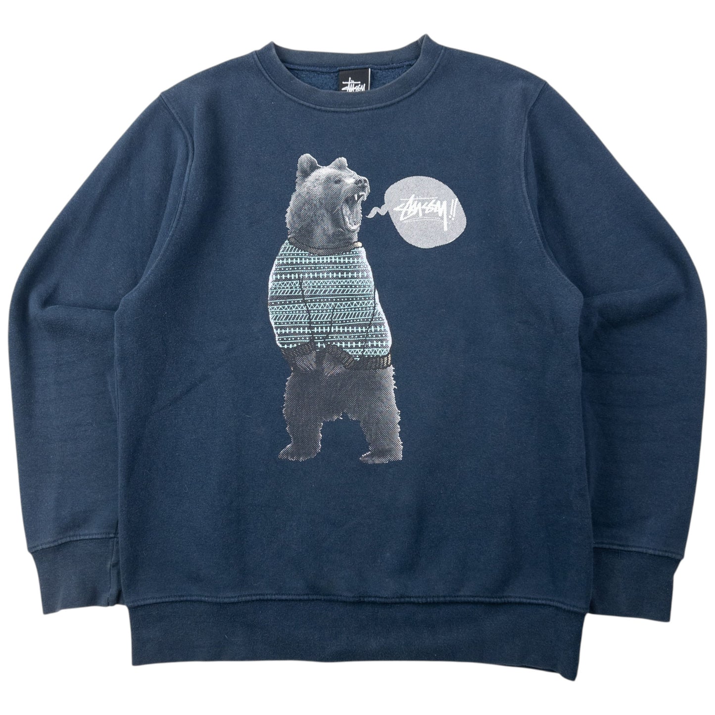 Stussy Bear Graphic Sweatshirt Size S