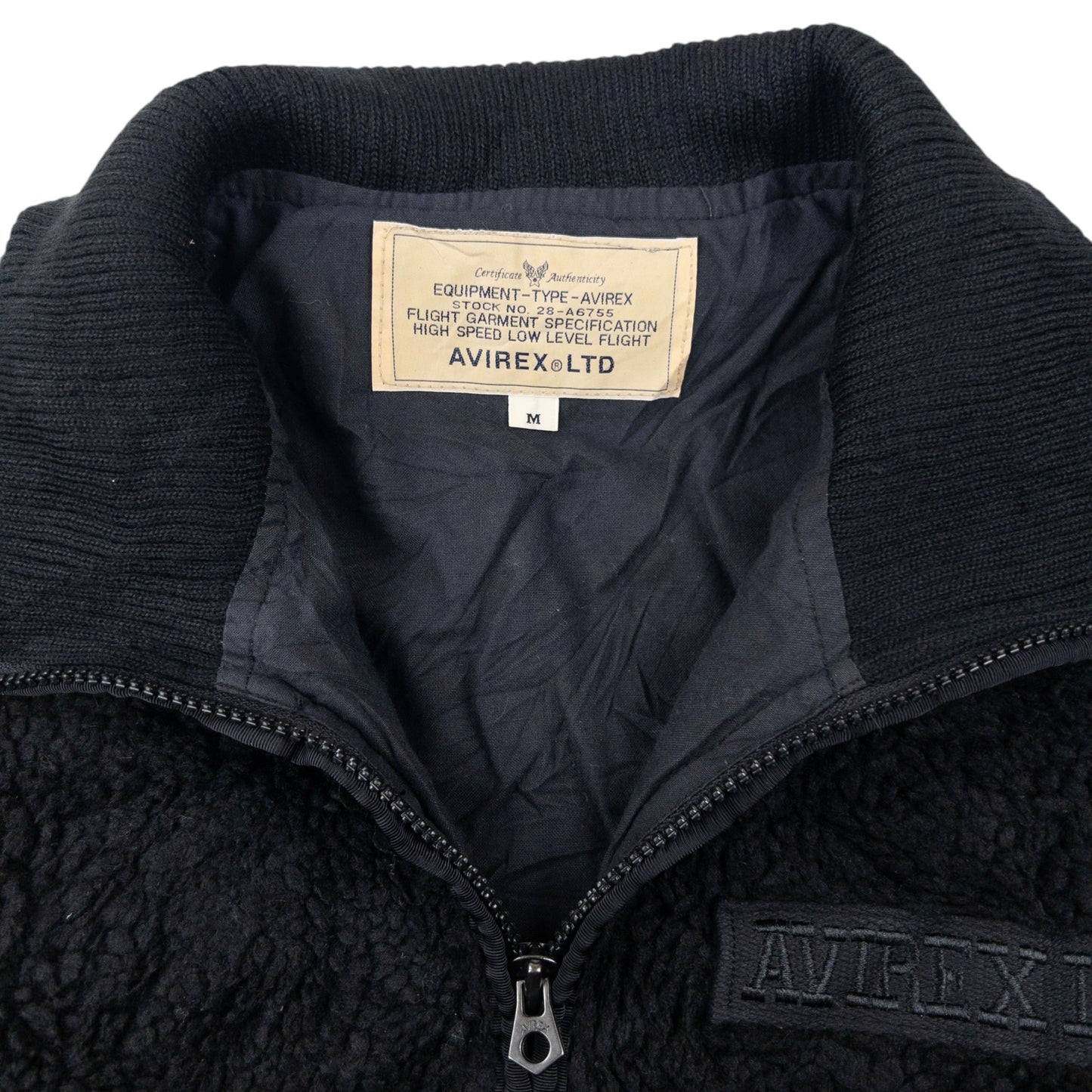Vintage 2000s AVIREX Zip Up Fleece Jacket Size M