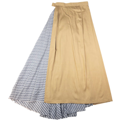 Vintage Yohji Yamamoto Contrast Pleated Skirt Womens Size W24