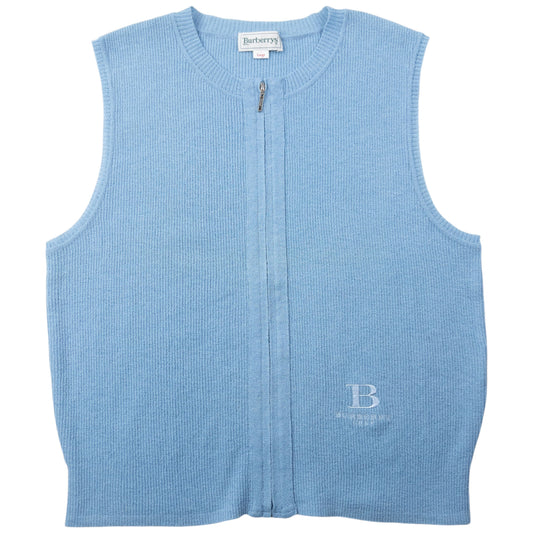 Vintage 90s Burberry Golf Lightweight Zip Top Womens Size L